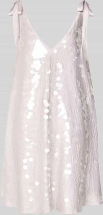 Jake*s Relaxed Fit Kleid mit Allover-Paillettenbesatz in Hellrosa Melange, Gr&ouml;&szlig;e 32