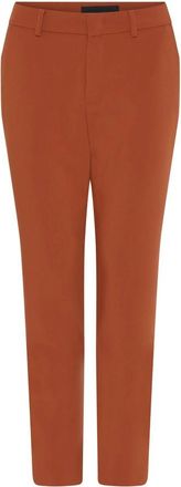 C.Ro Slim-fit Broek - Dames - Slim Fit Broeken - Oranje - XL - Leer - Broeken