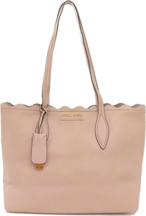 Miu Miu Pink Leather Tote Bag (Pre-Owned)