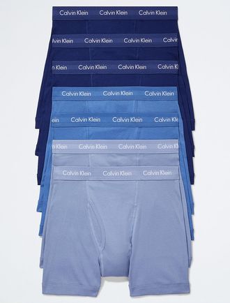 Calvin Klein Mens Cotton Classics 7-Pack Boxer Brief - Multi - XL