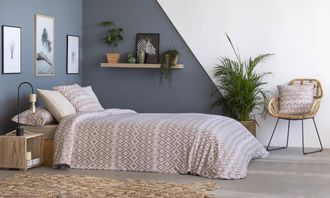 Confecciones Paula Juego funda nórdica 3 piezas 100% algodón punto camiseta cama 105 cm