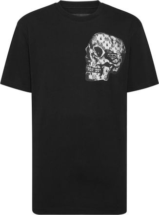 Philipp Plein T-shirt Ronde Hals SS Skull - Heren - T-shirts - Zwart - XL - Katoen - Tops