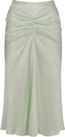 Victoria Beckham Crepe Midi Rok - Dames - Midirokken - Groen - 3XS - Leer - Rokken