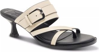 Free People Womens Belted Heel Sandal, Bone Leather