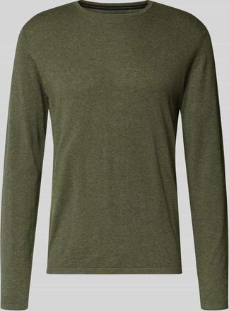 Christian Berg Strickpullover mit Rundhalsausschnitt in Oliv Melange, Gr&ouml;&szlig;e 3XL