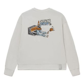 Li-Ning Skateboard Series Cartoon Printing Pullover Creamy White AWDS165-2