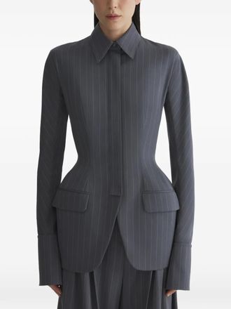 MUGLER pinstripe jacket - Grey