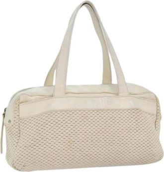 Chanel Pre-owned Handbags, female, Beige, Size: ONE SIZE Pre-owned Vintage Canvas Handbag