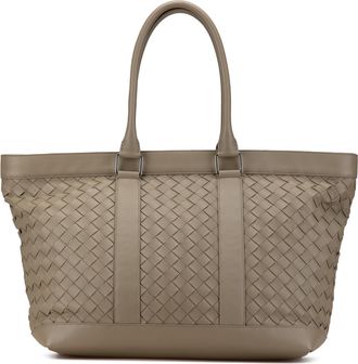 Bottega Veneta Pre-owned Womens Cabat Woven Tote Bag - Sage Green Leather - One Size