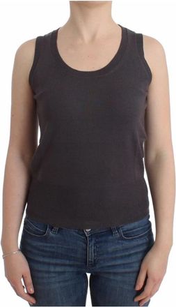 John Galliano Bruine Gebreide Tanktop - Dames - Tops zonder mouwen - Bruin - S - Katoen - Tops