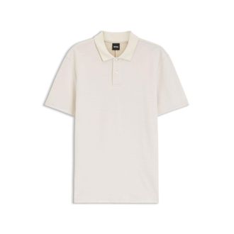 BOSS Polo shirt in cotton and wool