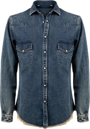 Costumein Camicia in denim slim-fit - - Shirts - Uomo - Blu - XL