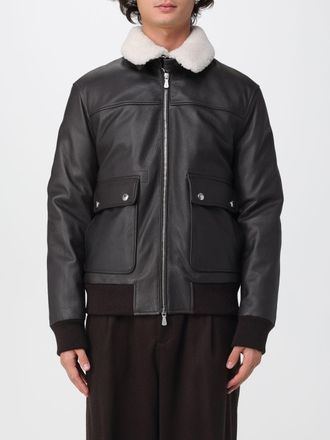 Eleventy Bomber Eleventy in pelle e shearling
