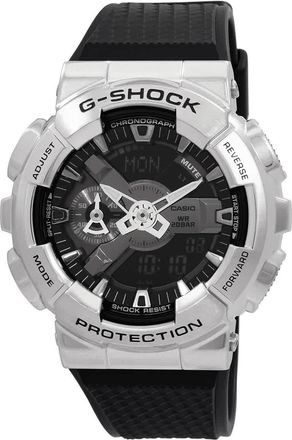 Casio GM-110 Alarm World Time Quartz Analog-Digital Black Dial Mens Watch GM110-1A