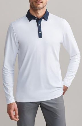 Rhone Gold Sport Long Sleeve Polo in Bright White at Nordstrom Rack, Size Xx-Large