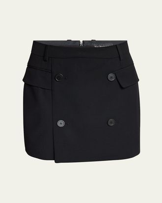 Balenciaga Double-Breasted Tailored Mini Skirt