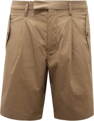Neil Barrett Korte Broeken, Heren, Groen, M, Losse Militaire Patch Bermuda Shorts