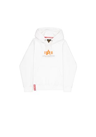 Alpha Industries Hoodie ALPHA INDUSTRIES Basic Hoodie BL Rubber, Herren, Gr. L, weiss (wei&szlig;), Obermaterial: 80% Baumwolle, 20% Polyester, regular fit, Sweatshirts Hood