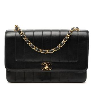 Chanel Pre-owned Quilted Lambskin Crossbody Bag - Dames - Pre-owned - Zwart - Maat: ONE Size Leer