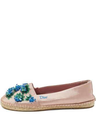 Dior Espadrilles met bloemapplicatie - Roze