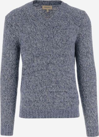 Woolrich V Neck Sweater In Alpaca Blend