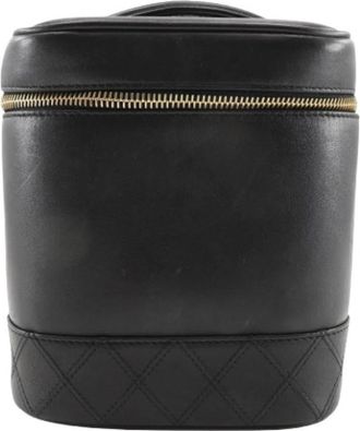 Chanel Pre-owned Vintage Handtas - Dames - Vintage Handtas - Zwart - ONE Size - Leer - Vintage