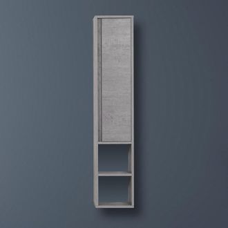 OEM Pensile In Nobilitato Melaminico Colore Cemento 150 Cm Con Anta Soft-close