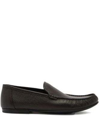 Bally Axony grained leather loafers - men - Grained Leather/Calf Leather/Calf Leather - 44 - Brown