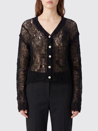 Our Legacy V-Neck Linen Cardigan with Ribbed Trims