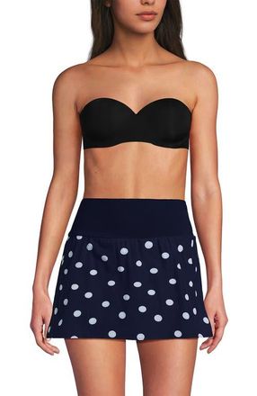 Lands End Pinchless Mini Swim Skort in Deep Sea Navy Polka Dot at Nordstrom, Size 20W