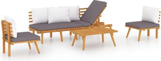 vidaXL Vidaxl - Set Divani Da Giardino 4 Pz Con Cuscini In Massello Di Acacia