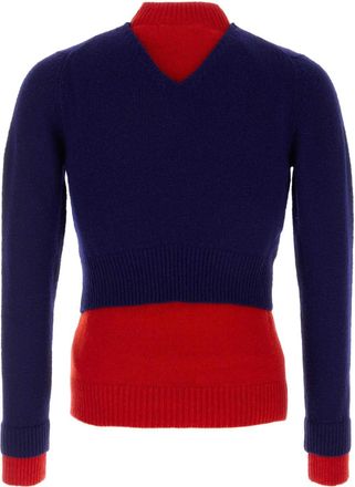 Jil Sander Mens Jumper Navy Virgin Wool Nylon