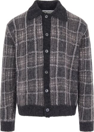 Our Legacy Evening Grand Check Alpaca Wool-Blend Polo Shirt