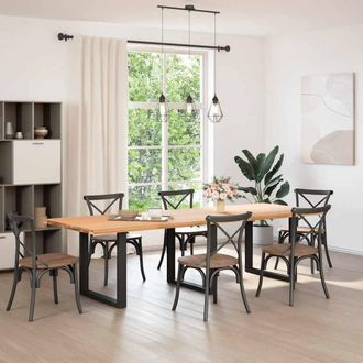 Berkfield Home Coffee Table Legs U-Shaped 3 pcs Black 80x(72-73) cm Steel