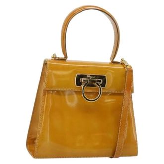 Ferragamo Pre-owned Handbags, female, Yellow, Size: ONE SIZE Pre-owned Hand Bag