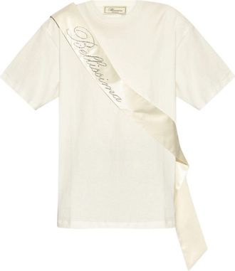 Blumarine T-shirt con logo - Toni neutri
