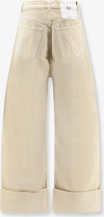 3x1 Womens Trousers Skater Duo Canvas Beige Cotton