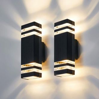 OEM Apliques Led De Pared Para Exteriores, Juego De 2 - Iluminaci&oacute;n Moderna Para Exteriores, L&aacute;mpara De Pared Impermeable Para Exteriores, Iluminaci&oacute;n De 