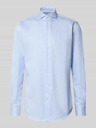 Christian Berg Extralanges Regular Fit Business-Hemd mit Haifischkragen in Bleu, Gr&ouml;&szlig;e 39/40
