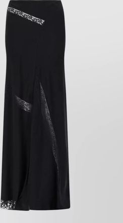 Msgm wrap maxi skirt lace trim design