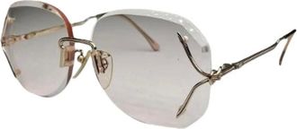 Saint Laurent Pre-owned Accessories, female, Pink, Size: ONE SIZE Pre-owned Metal Sunglasses