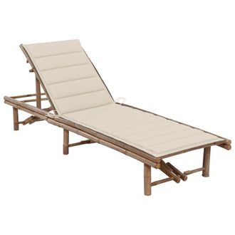 vidaXL Tumbona De Jard&iacute;n Con Coj&iacute;n Bamb&uacute; Vidaxl