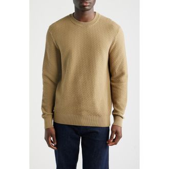 BOSS Imberto Textured Sweater in Dark Beige at Nordstrom, Size Xx-Large
