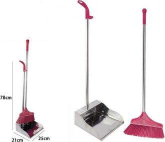 Trade Shop Trade Shop - Cucharada De Acero 78 X 21 X 25 Cm + Escoba De Limpieza De La Escoba Hook Office Hook 69550