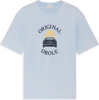 Dr&ocirc;le de Monsieur T-Shirt Dr&ocirc;le Car Palms - - Tops - Uomo - Blu - M