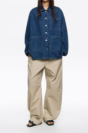 Bimba & Lola Straight Denim Jacket in Dark Denim Blue at Nordstrom, Size X-Small Eu