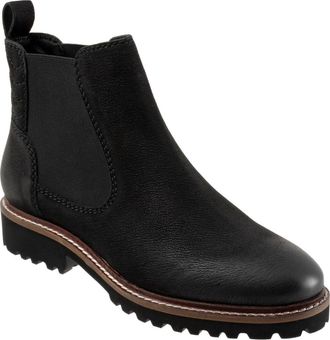 Softwalk Indy Chelsea Boot in Black Nubuck at Nordstrom, Size 7.5 W