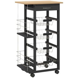 HOMCOM Carrito de cocina 47x37x83 cm negro