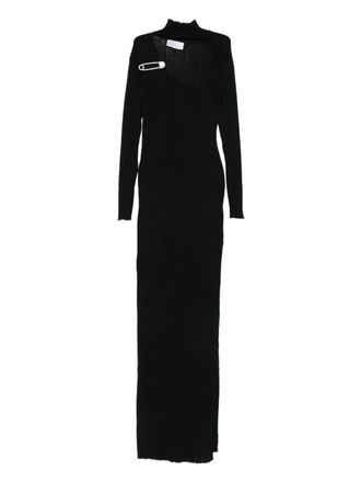 Giuseppe Di Morabito safety-pin ribbed dress - Black