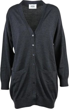 Alpha Studio Mujer, Jerseys, Gris, Talla: L